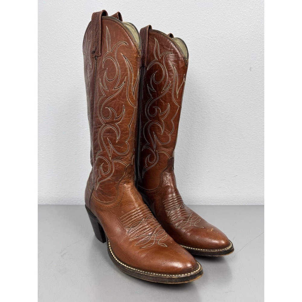 Dan Post Brown Leather Cowboy Boots